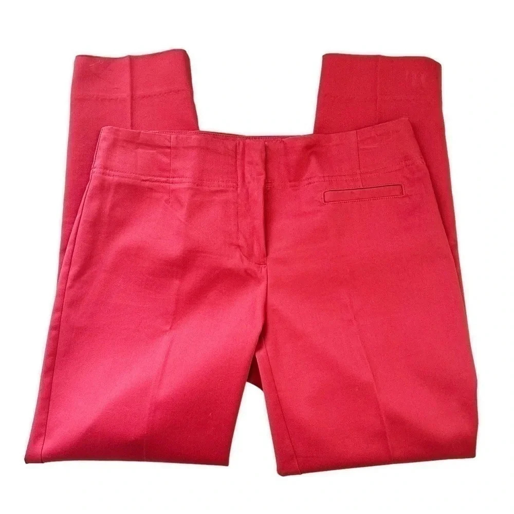 Ricki’s Slim Fit Ankle  Slit Cropped Pants Cotton Sateen Burnt Orange Size 0 - Picture 14 of 16